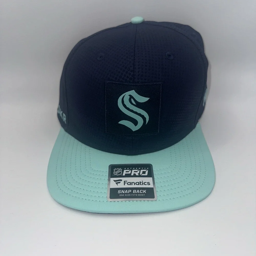 NHL Fanatics Seattle Kraken Authentic Pro Rink SnapBack Deep Sea Blue/Light Blue